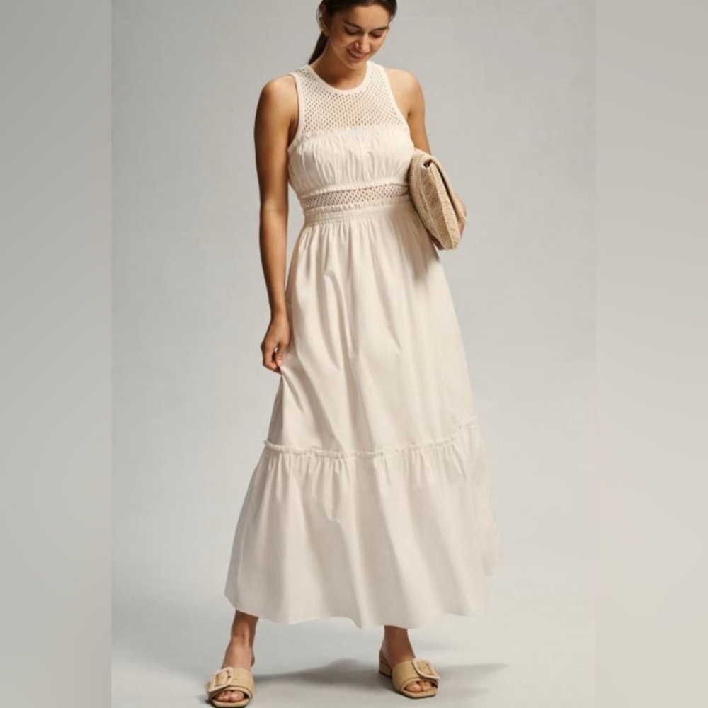 Incredible summer Mare Mare by Anthropologie smocked tiered maxi dress
